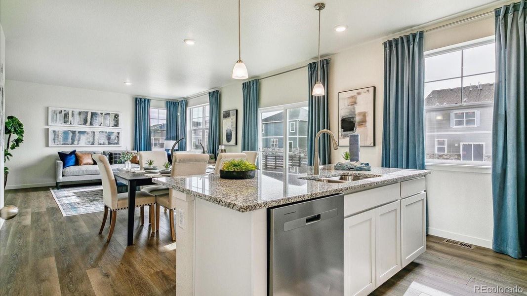 Furnished interior view inside a new home in Settlers Crossing, Commerce City (Image 9).
