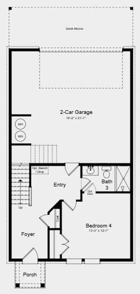 2D floor plan layout of this home in Dreycott, Lawrenceville, GA (Image 4).