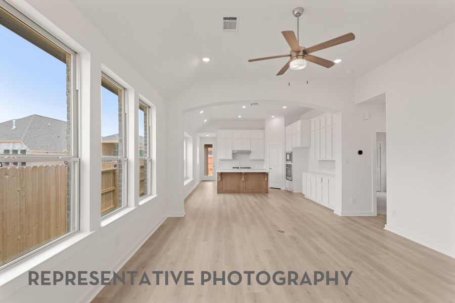 Spacious, unfurnished interior of a new home in Bridgeland, Cypress (Image 7).