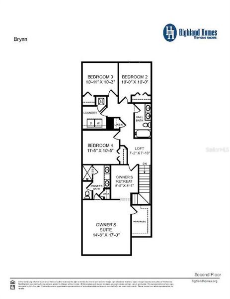 2D floor plan layout of this home in The Crossings - Bungalows, St. Cloud, FL (Image 2).