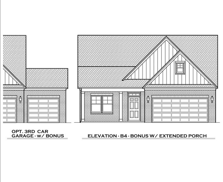 Elevation B4 - Extended Porch Elevation B4 - Extended Porch