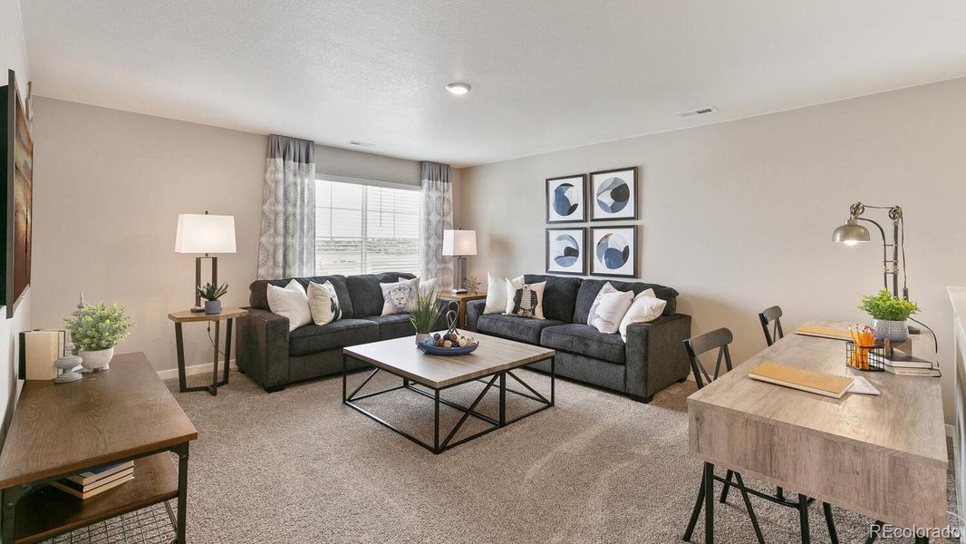 Furnished interior view inside a new home in Ridge at Johnstown, Johnstown (Image 19).