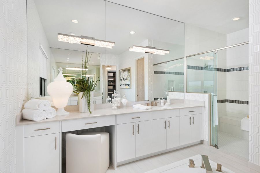Representative furnished interior of a home built from the Michele II by GL Homes in Valencia Vista at Riverland, Port St. Lucie (Image 9).