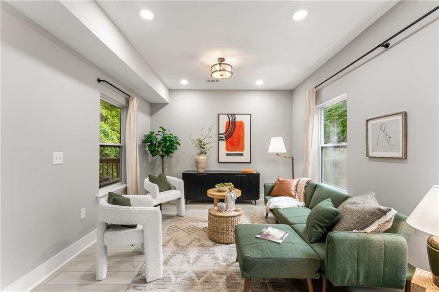 Furnished interior view inside a new home in , Atlanta (Image 3).