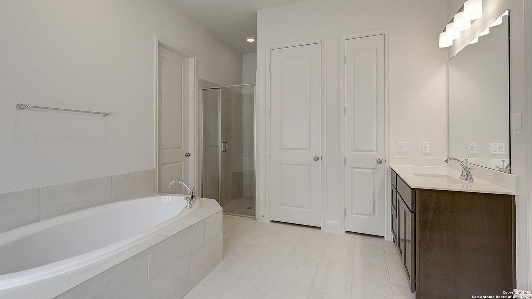 Furnished interior view inside a new home in Kallison Ranch 50', San Antonio (Image 8).