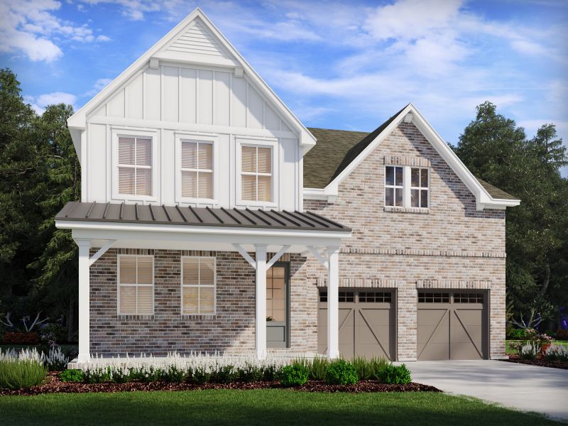 Front exterior of a new home in Station Hill - Estate Series, Franklin, TN, highlighting curb appeal (Image 1).