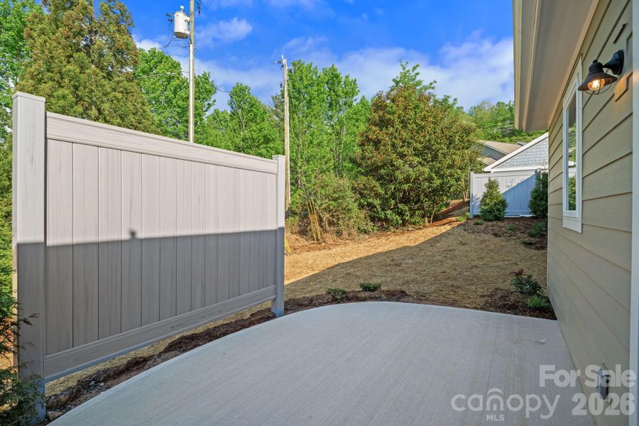 Exterior details and patio area of a home in , Arden (Image 3).