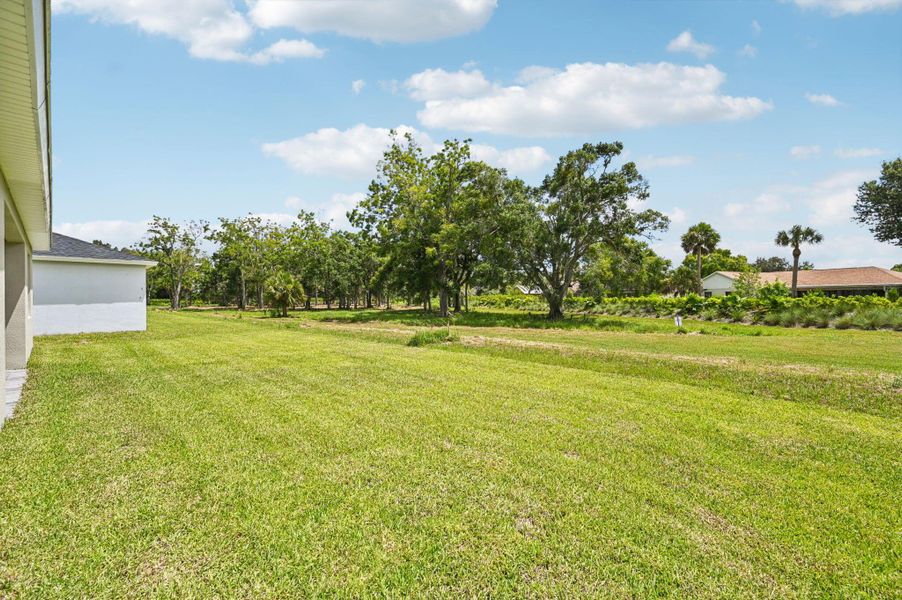 Exterior details and patio area of a home in Hampton Park - Signature Series, Vero Beach (Image 26).