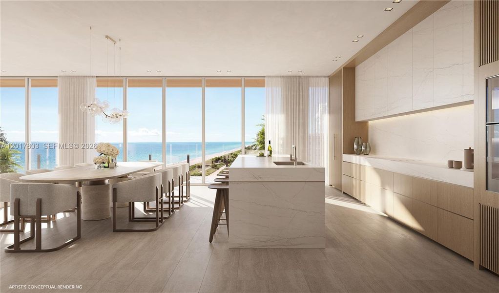 Furnished interior view inside a new home in , Surfside (Image 7).