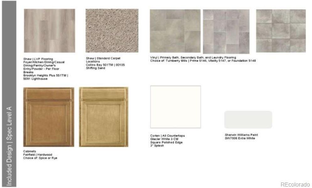 Design Selections. Home is currently under construction, selections subject to change.