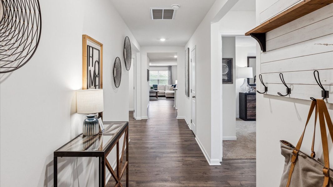 Representative furnished interior of a home built from the Cali by D.R. Horton in Fox Hollow, Dalton (Image 4). Representative furnished interior of a home built from the Cali by D.R. Horton in Fox Hollow, Dalton (Image 4).