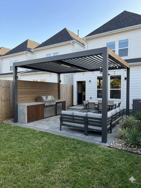 Ai Generated Image of Fully Fenced In Backyard