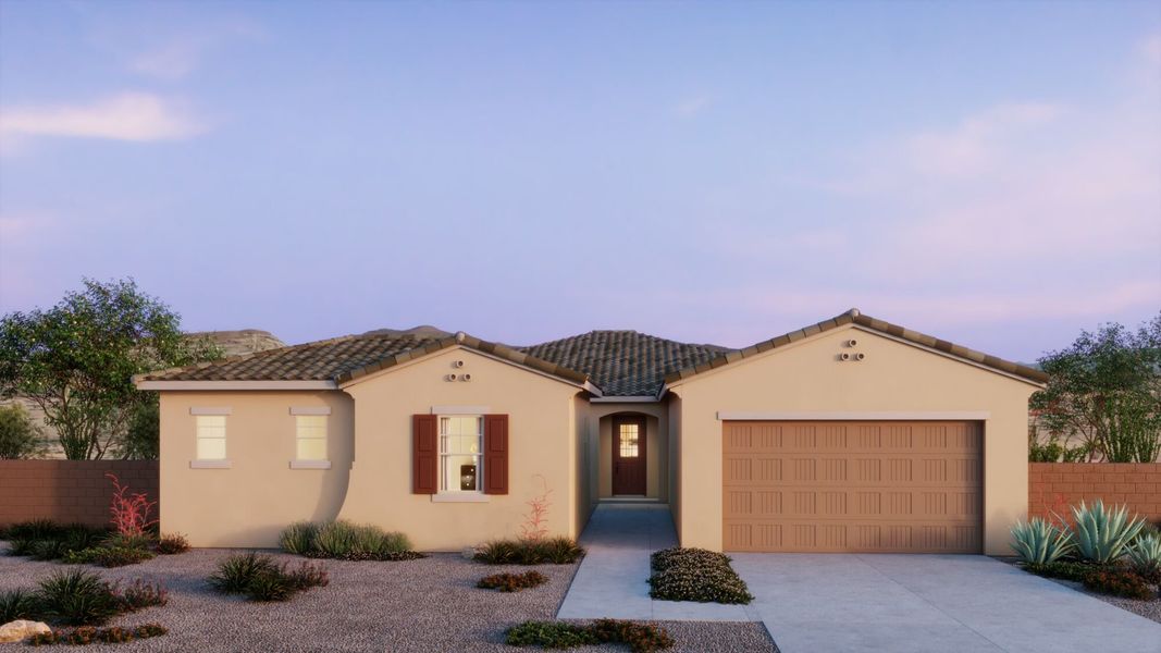 Representative exterior photo of a completed home built from the Mint by Mattamy Homes in Saguaro Reserve II, Marana, AZ (Image 23).