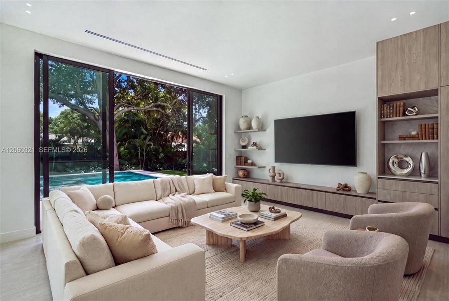 Furnished interior view inside a new home in , Miami Shores (Image 17). Furnished interior view inside a new home in , Miami Shores (Image 17).