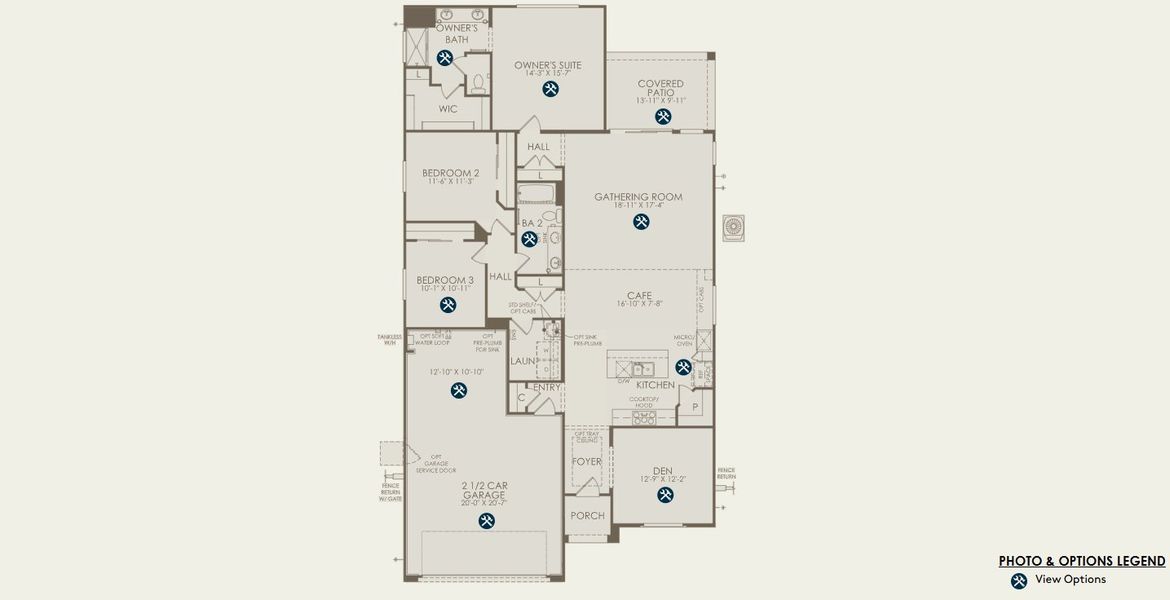 2D floor plan layout of this home in Upper Canyon, Phoenix, AZ (Image 4).