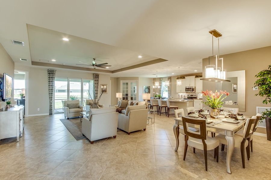 Representative furnished interior of a home built from the Destin by D.R. Horton in Cape Coral Spot - Tradition, Cape Coral (Image 9).