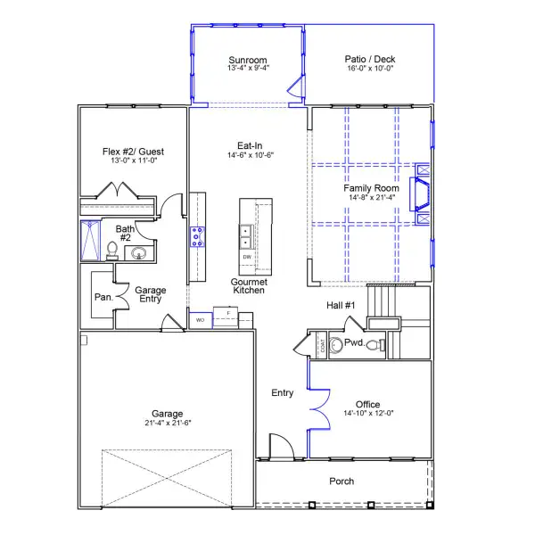 2D floor plan layout of this home in Sweetbrier, Durham, NC (Image 3). 2D floor plan layout of this home in Sweetbrier, Durham, NC (Image 3).
