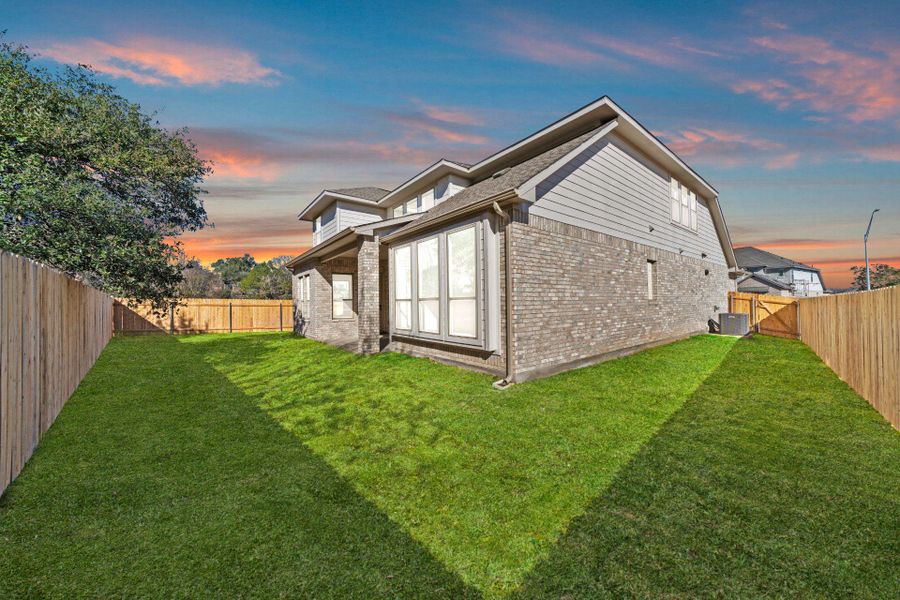 Rear of Home and Private Backyard