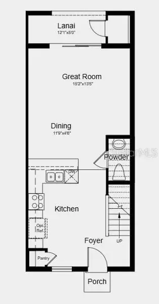 2D floor plan layout of this home in Southloch, Mount Dora, FL (Image 3).