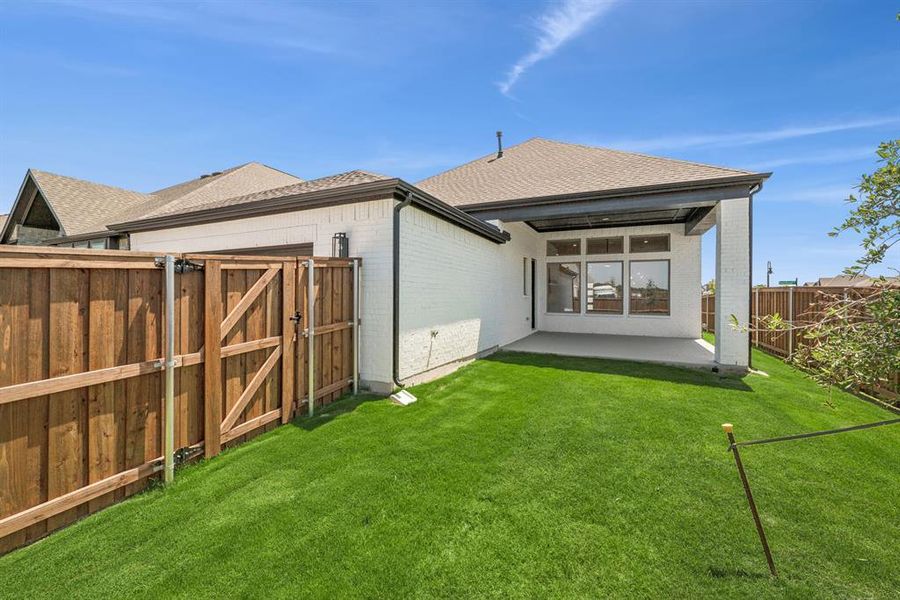 Front exterior of a new home in Karis - Village Series, Crowley, TX, highlighting curb appeal (Image 1). Front exterior of a new home in Karis - Village Series, Crowley, TX, highlighting curb appeal (Image 1).
