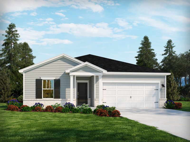 Representative exterior photo of a completed home built from the Gibson by Meritage Homes in Creekside Point, Little River, SC (Image 1). Representative exterior photo of a completed home built from the Gibson by Meritage Homes in Creekside Point, Little River, SC (Image 1).