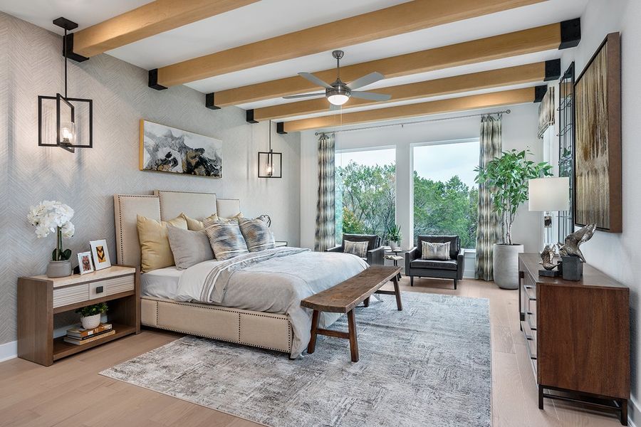 Furnished interior view inside a new home in Travisso Florence Collection, Leander (Image 4).