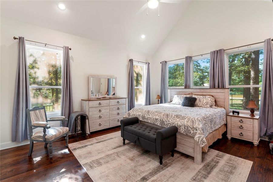 Primary bedroom with golf course views