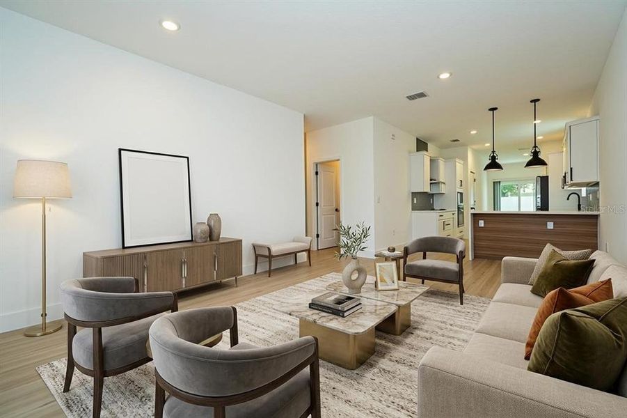 Furnished interior view inside a new home in , Orlando (Image 11). Furnished interior view inside a new home in , Orlando (Image 11).