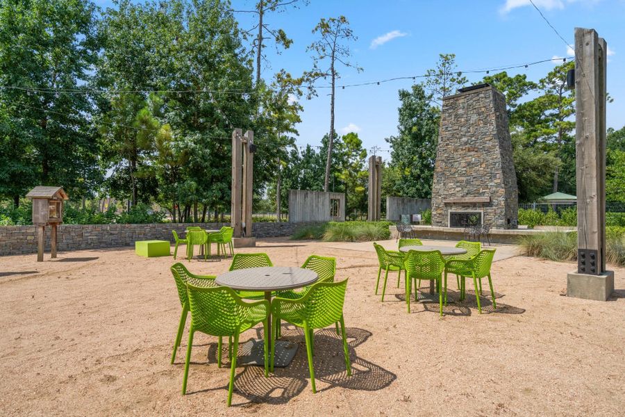 The Hearth at The Groves, part of the community amenity and gathering spaces available to neighborhood residents.
