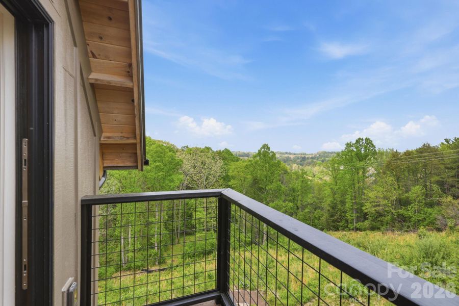 Balcony off upstairs den