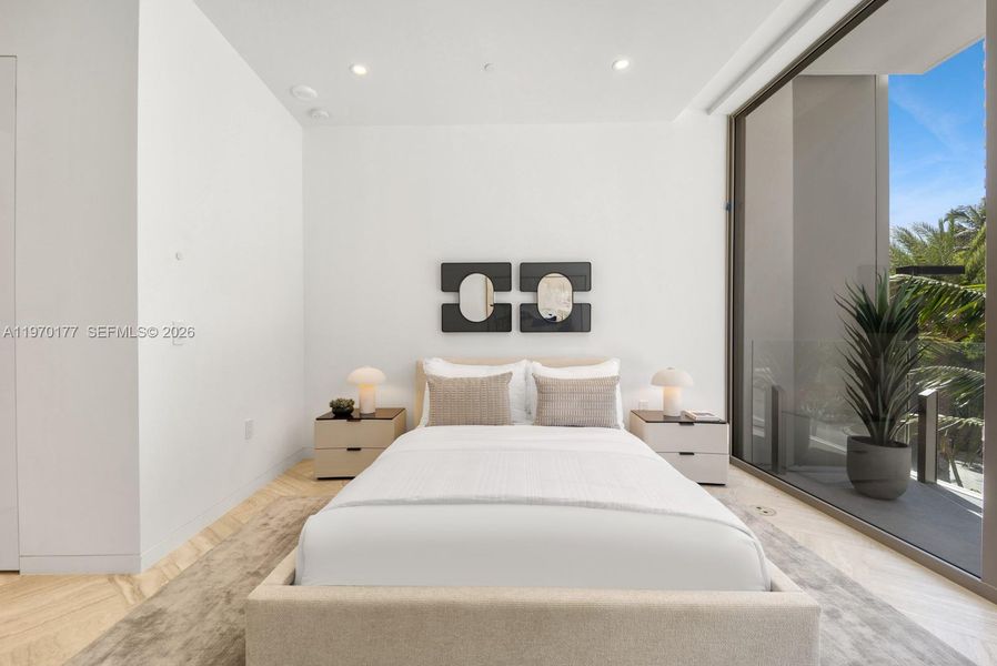 Furnished interior view inside a new home in , Miami (Image 9).