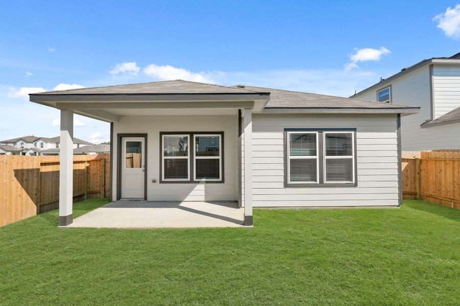 Exterior details and patio area of a home in Northpark South, Porter (Image 1). Exterior details and patio area of a home in Northpark South, Porter (Image 1).