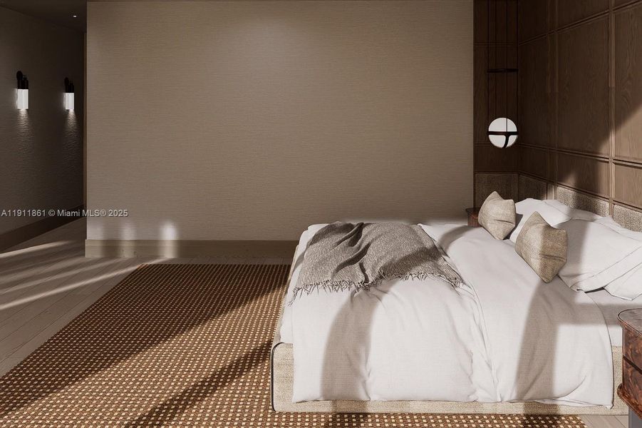 Furnished interior view inside a new home in , Miami Beach (Image 11).