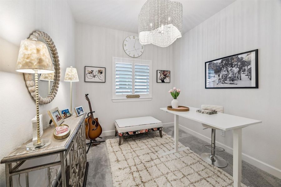 Furnished interior view inside a new home in Pine Trails, Tomball (Image 30). Furnished interior view inside a new home in Pine Trails, Tomball (Image 30).