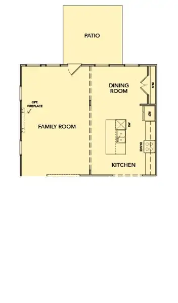 2D floor plan layout for the Seaside by Kerley Family Homes in Sawmill Creek, Austell, GA (Image 5).