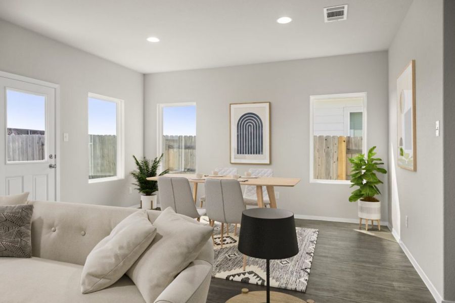 Furnished interior view inside a new home in Cloverleaf, Austin (Image 6).