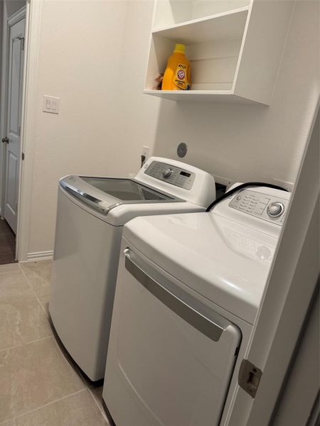 Utility room with washer and dryer connections adds convenience to daily living. Utility room with washer and dryer connections adds convenience to daily living.