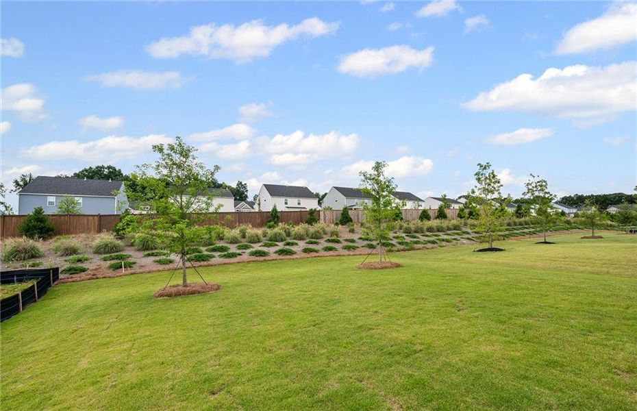 Exterior details and patio area of a home in Hawthorne Ridge, McDonough (Image 4).