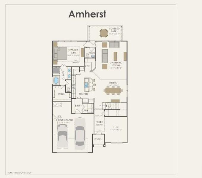 Pulte Homes, Amherst floor plan