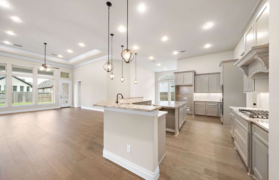 Representative furnished interior of a home built from the 3663AU by Ravenna Homes in Audubon 60′, Magnolia (Image 7).