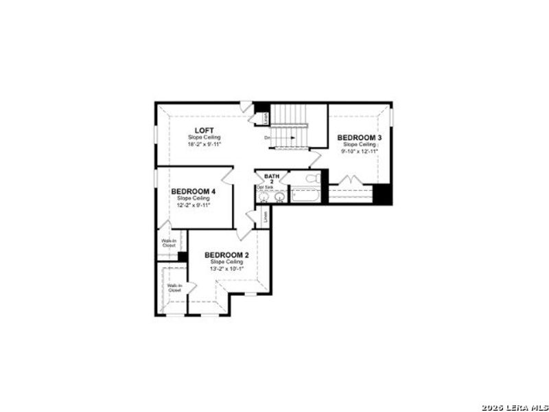 2D floor plan layout of this home in Westridge, San Antonio, TX (Image 3).