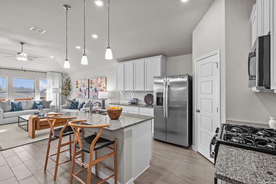 Furnished interior view inside a new home in Hunters Ranch, San Antonio (Image 36).