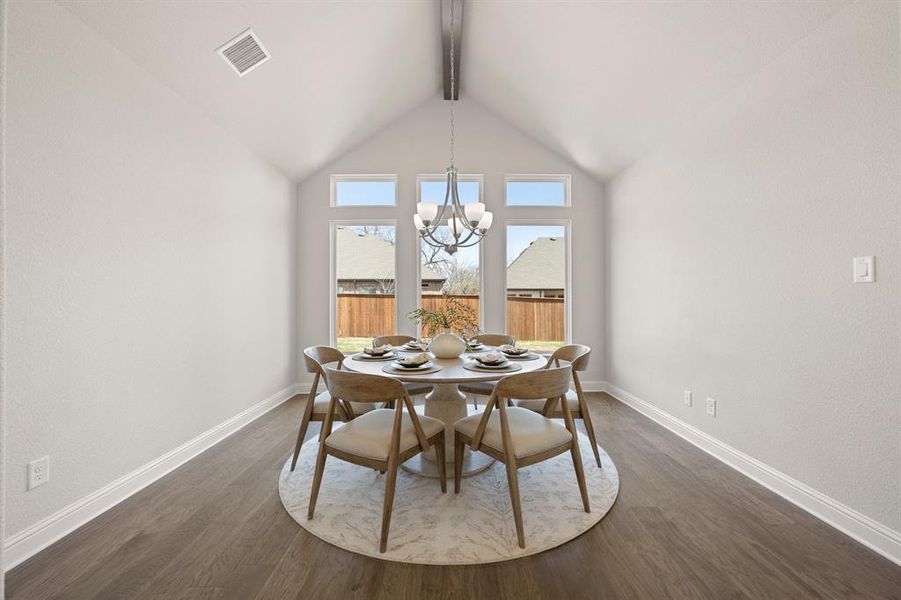 Furnished interior view inside a new home in Redden Farms - Phase 1, Midlothian (Image 8). Furnished interior view inside a new home in Redden Farms - Phase 1, Midlothian (Image 8).