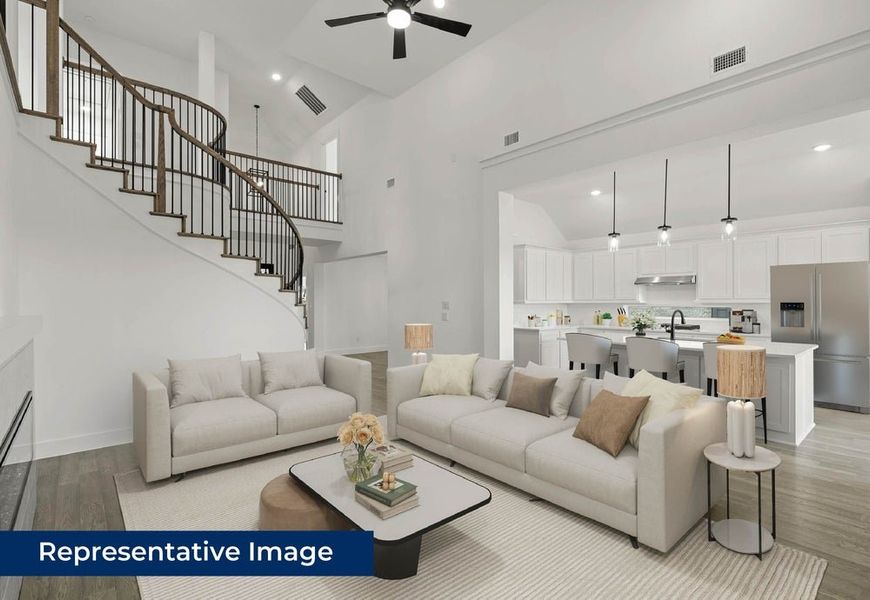 Representative furnished interior of a home built from the Cooper F by First Texas Homes in The Villages of Hurricane Creek, Anna (Image 9).