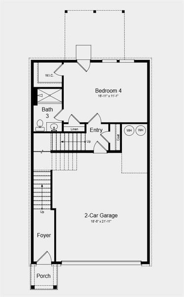 2D floor plan layout of this home in Chandler Run, Tucker, GA (Image 6).