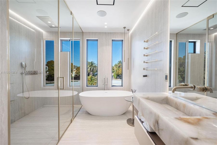 Furnished interior view inside a new home in , Miami Beach (Image 8).