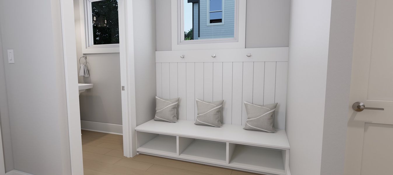Representative furnished interior of a home built from the Bella by Baker Residential in Atwater Station - Village Collection, Fuquay Varina (Image 30).