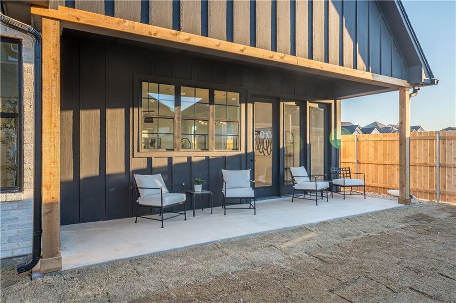 Exterior details and patio area of a home in , Woodway (Image 4). Exterior details and patio area of a home in , Woodway (Image 4).