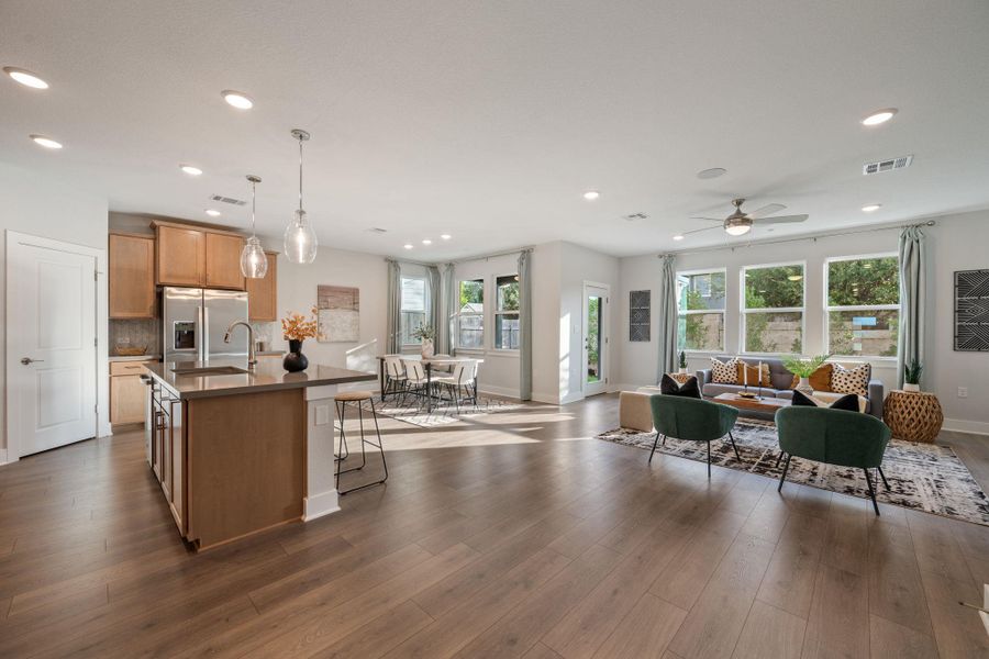 Furnished interior view inside a new home in Sarah's Creek, Pflugerville (Image 14).
