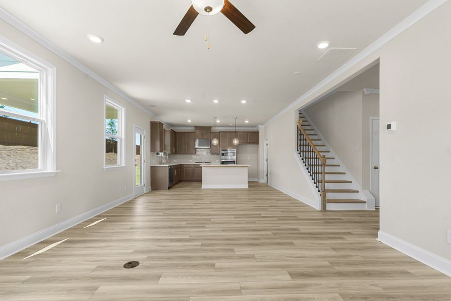 Representative unfurnished interior of a home built from the Kirkwood by Taylor Morrison in Falls Creek, Flowery Branch (Image 20). Representative unfurnished interior of a home built from the Kirkwood by Taylor Morrison in Falls Creek, Flowery Branch (Image 20).